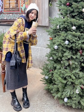 「SAMO ONDOH（セイモオンド）のアイテム」を使った、cha buさん（レディース・157cm）の冬コーディネート