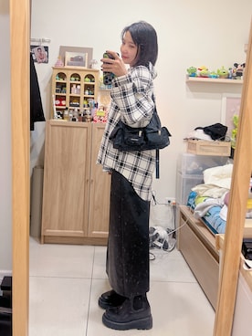 「SAMO ONDOH（セイモオンド）のアイテム」を使った、cha buさん（レディース・157cm）の冬コーディネート