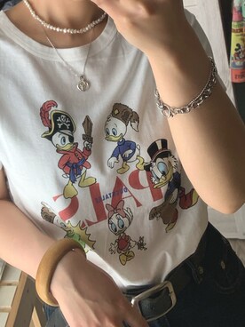 「Disney SERIES CREATED by MOUSSY（ディズニーシリーズクリエイテッドバイマウジー）のアイテム」を使った、runさん（レディース・162cm）の春コーディネート