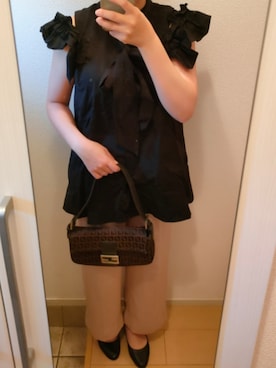 「FENDI（フェンディ）のアイテム」を使った、ショコラさん（骨格ストレート・レディース・152cm）の春コーディネート