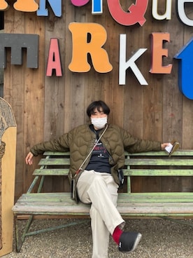 「ショッピング」｜「アイテム（ジャケット/アウター）」を使った、akar!さん（レディース・166cm）の冬コーディネート