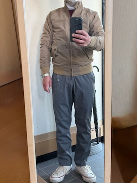 「BARACUTA（バラクータ）のアイテム（ジャケット/アウター）」を使った、クリフジさん（メンズ・163cm）の春コーディネート