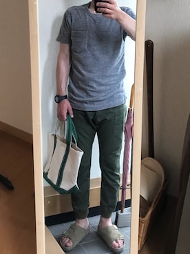 「BEAMS（ビームス）のアイテム（サンダル）」を使った、クリフジさん（メンズ・163cm）の夏コーディネート