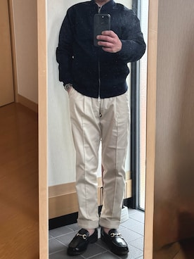「The DUFFER of ST.GEORGE（ザダファーオブセントジョージ）のアイテム（パンツ）」を使った、クリフジさん（メンズ・163cm）の春コーディネート