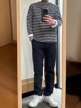 「SAINT JAMES（セントジェームス）のアイテム」を使った、クリフジさん（メンズ・163cm）の春コーディネート