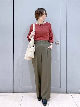 「アイテム（アクセサリー）」を使った、Eriさん（レディース・158cm・30代）の秋コーディネート