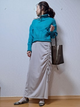 「T・S・L（ティーエスエル）のアイテム」を使った、usakiさん（レディース・156cm）の冬コーディネート