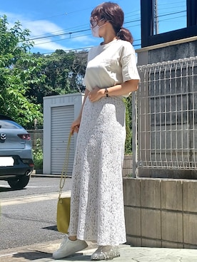 「アーバンリサーチ」｜「アイテム（腕時計）」を使った、usakiさん（レディース・156cm）の夏コーディネート