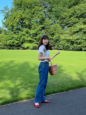 「menui（メヌイ）のアイテム」を使った、RYOKOさん（レディース・153cm）の夏コーディネート