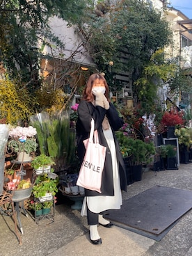 「ORNE（オルネ）のアイテム」を使った、RYOKOさん（レディース・153cm）の冬コーディネート