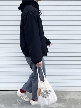 「FUDGE」｜「アイテム（財布/小物）」を使った、そらさん（メンズ・173cm）の秋コーディネート
