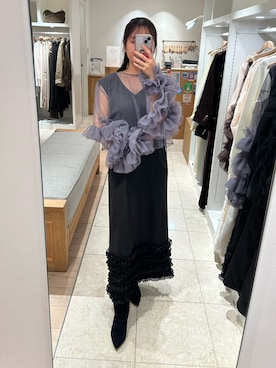 「アイテム（ワンピース/ドレス）」を使った、アヤカさん（レディース・160cm・20代）の冬コーディネート