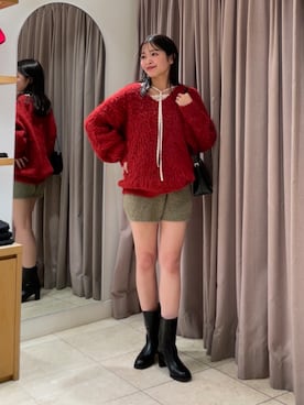 「mystic（ミスティック）のアイテム（ニット/セーター）」を使った、アヤカさん（レディース・160cm）の秋コーディネート