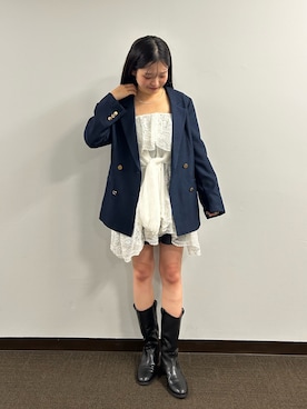 「アイテム（ジャケット/アウター）」を使った、ヨシヤマ アヤカさん（レディース・160cm）の夏コーディネート