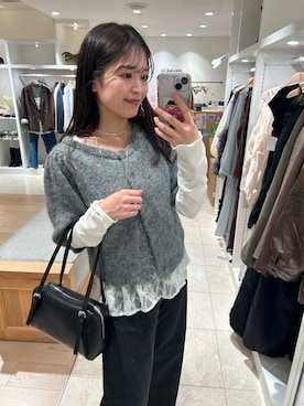 「アイテム（ボストンバッグ）」を使った、アヤカさん（レディース・160cm・20代）の冬コーディネート