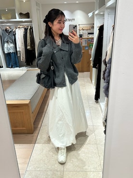 「アイテム（スカート）」を使った、アヤカさん（レディース・160cm・20代）の冬コーディネート