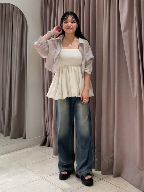 新品 定価14万 ANDREA INCONTRI シアーシャツ ブラウス 42