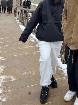「Carhartt（カーハート）のアイテム（ジャケット/アウター）」を使った、yoshieさん（レディース・160cm）の冬コーディネート