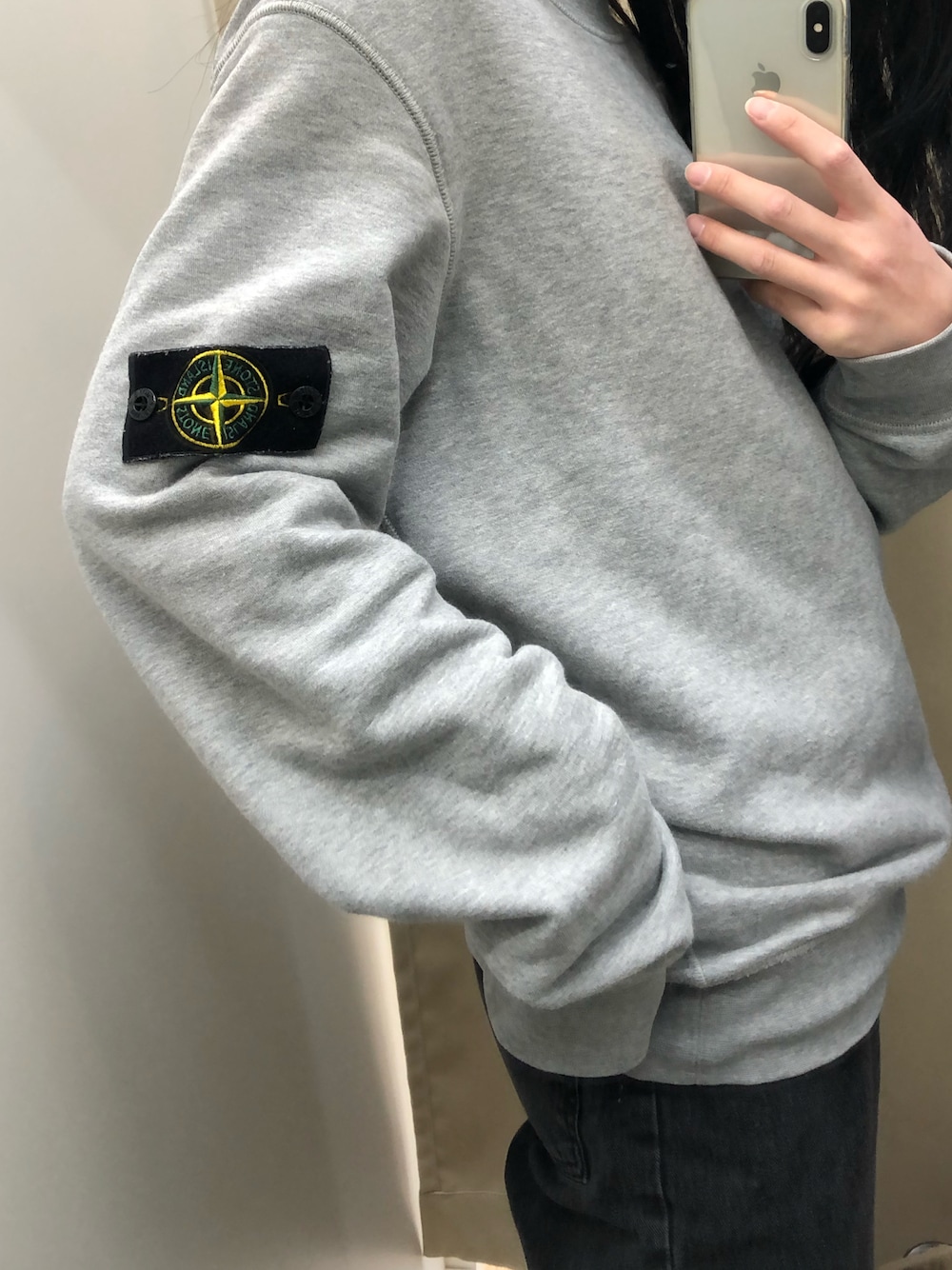 ワ*ン様 ストーンアイランド スウェット グレー Sサイズ STONE ISLAND