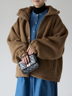 「アイテム（シャツワンピース）」を使った、PREFERIR_webさん（レディース・162cm・20代）の冬コーディネート