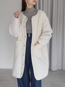 「キルティングコート」｜PREFERIR_webさん（レディース・162cm）の冬コーディネート