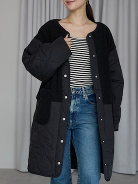 「キルティングコート」｜PREFERIR_webさん（レディース・162cm）の冬コーディネート