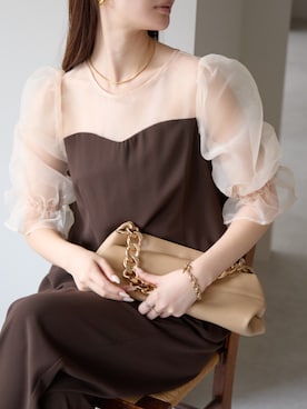 「アイテム（パンツドレス）」を使った、PREFERIR_webさん（レディース・162cm）の秋コーディネート