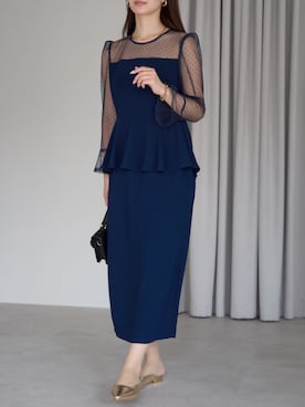 「アイテム（ドレス）」を使った、PREFERIR_webさん（レディース・162cm）の秋コーディネート