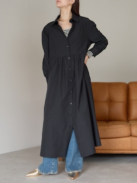 「アイテム（シャツワンピース）」を使った、PREFERIR_webさん（レディース・162cm）の秋コーディネート