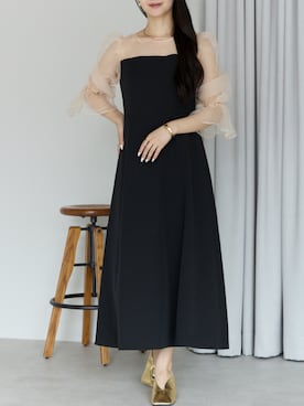 「PREFERIR（プレフェリール）のシアースリーブパーティードレス/結婚式/二次会/オケージョン/S,M,L,XL（ドレス）」を使った、PREFERIR_webさん（レディース・162cm・20代）の夏コーディネート
