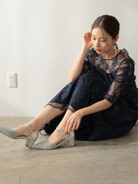 「PREFERIR（プレフェリール）の【PREFERIR】刺繍 レース バックリボン 結婚式 パーティ ドレス.（ドレス）」を使った、PREFERIR_webさん（レディース・163cm・20代）の夏コーディネート