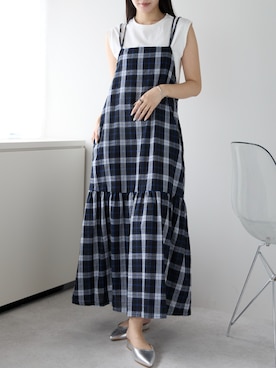 「チェックワンピース」｜PREFERIR_webさん（レディース・162cm）の夏コーディネート