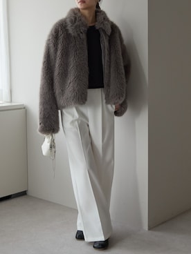 「ファーコート」｜PREFERIR_webさん（レディース・162cm）の秋コーディネート