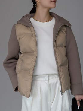 「PREFERIR（プレフェリール）のアイテム（ダウンジャケット/コート）」を使った、PREFERIR_webさん（レディース・162cm）の冬コーディネート