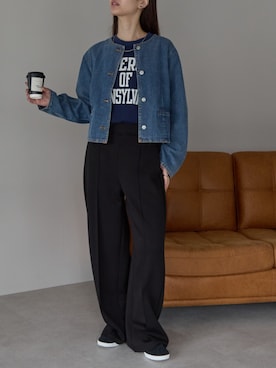 「アイテム（デニムジャケット）」を使った、PREFERIR_webさん（レディース・162cm・20代）の秋コーディネート
