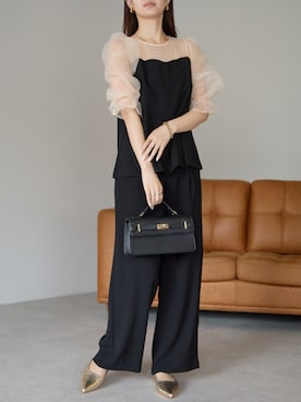 「アイテム（パンツドレス）」を使った、PREFERIR_webさん（レディース・162cm）の秋コーディネート