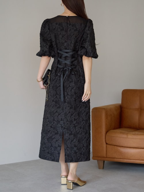 セール】ふくれジャガード Aライン 結婚式 オケージョン パーティー