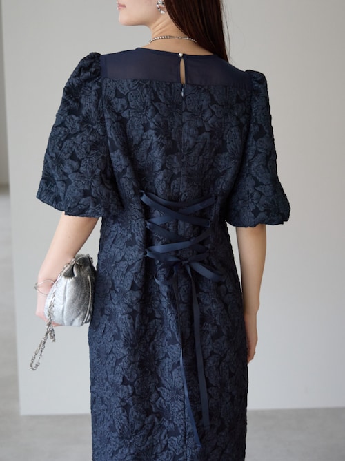 セール】ふくれジャガード Aライン 結婚式 オケージョン パーティー