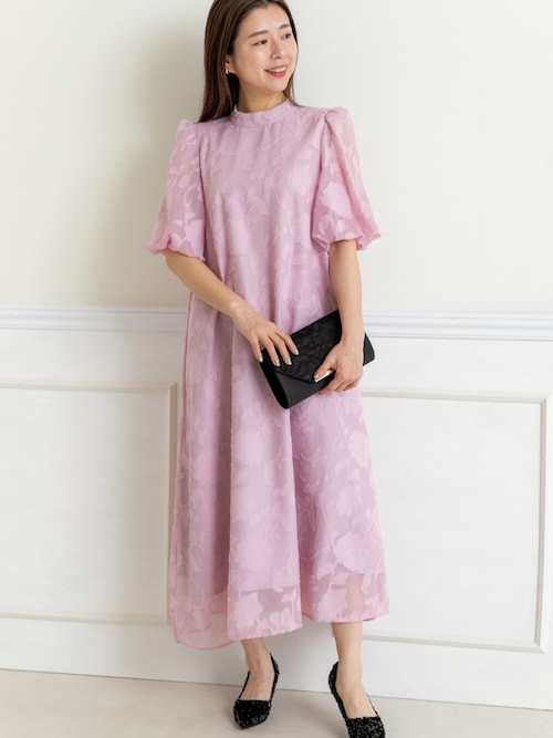 セール】バブルスリーブAライン結婚式 パーティー オケージョン