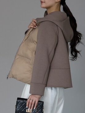 「PREFERIR（プレフェリール）のアイテム（ダウンジャケット/コート）」を使った、PREFERIR_webさん（レディース・162cm）の冬コーディネート