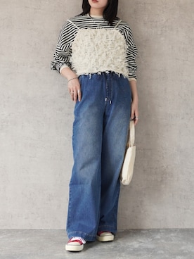 「ジーンズコーデ」｜PREFERIR_webさん（レディース・163cm）の冬コーディネート