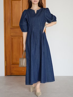 「デニムワンピース」｜PREFERIR_webさん（レディース・162cm）の冬コーディネート