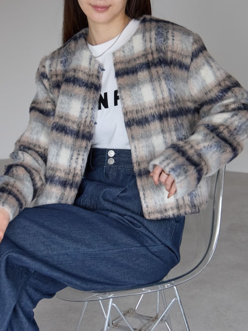 セール】ハイウエスト デニム タックワイドパンツ (S,M,L,XL)（デニム