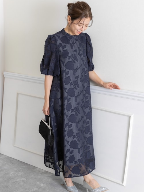 PREFERIR Ａライン結婚式 パーティー オケージョン ドレス セール】バブルスリーブAライン結婚式 パーティー オケージョン