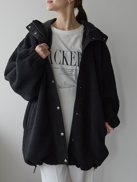 「ボアパーカー」｜PREFERIR_webさん（レディース・162cm）の冬コーディネート