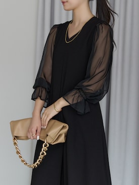 「アイテム（ドレス）」を使った、PREFERIR_webさん（レディース・162cm）の秋コーディネート