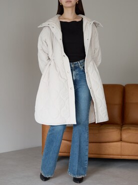 「PREFERIR（プレフェリール）のアイテム（ダウンジャケット/コート）」を使った、PREFERIR_webさん（レディース・162cm）の冬コーディネート