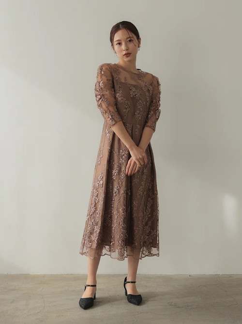 バックリボン チュール刺繍レース 結婚式 オケージョン
