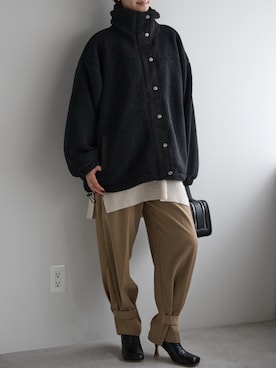 「アイテム（ブルゾン）」を使った、PREFERIR_webさん（レディース・162cm・20代）の秋コーディネート