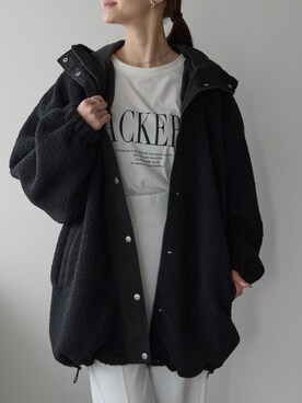 「ボアパーカー」｜PREFERIR_webさん（レディース・162cm）の冬コーディネート